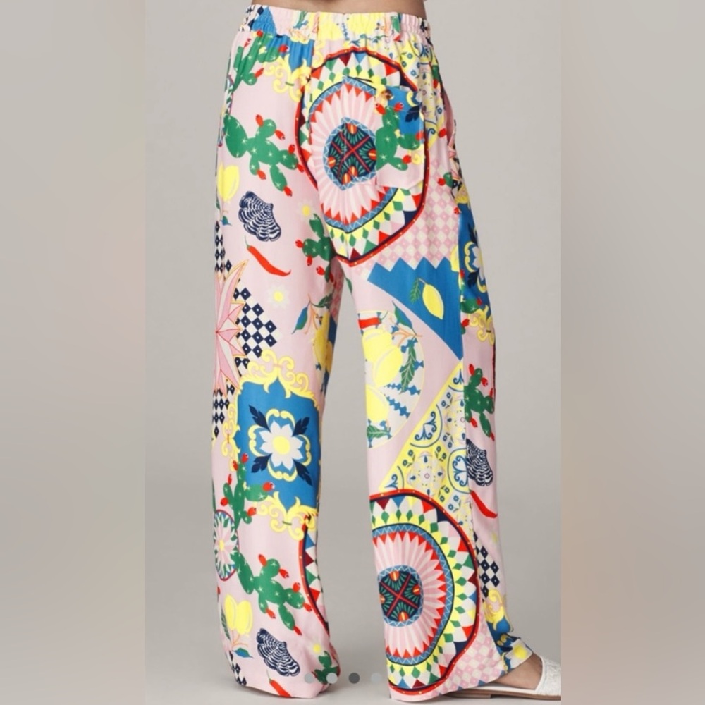 ANTHROPOLOGIE MAEVE STRAIGHT LEGGED PULL-ON SILK PANTS NWT sz XL